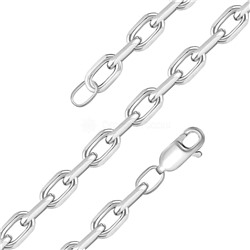 Браслет из серебра родированный - Якорь, 20 см 925 пробы Як-165ра20