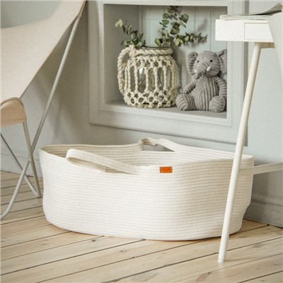 Корзина для хранения SL Home, плетёная, ручной работы, 70×40×24 см, белая
