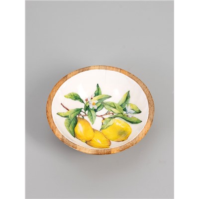 УЦЕНКА Салатник «Лимоны» дерево манго 17.5×17.5×6.5 см