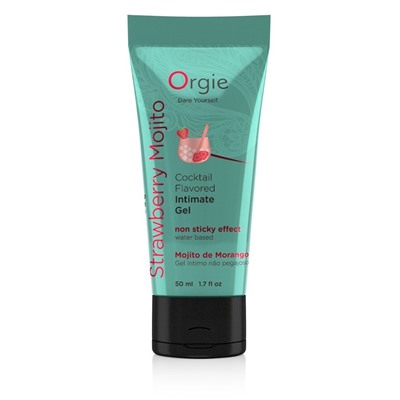 Съедобный интимный гель Orgie Lube Tube Cocktail Strawberry Mojito - 50 мл.