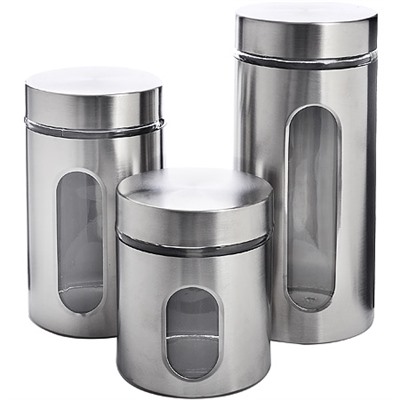 31023 Набор банок 3 предм.стек+мет.MB (х8)