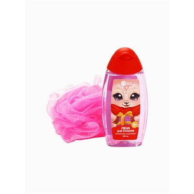 УЦЕНКА Подарочный набор «Новогодних чудес», пена для ванны и мочалка для тела, ваниль