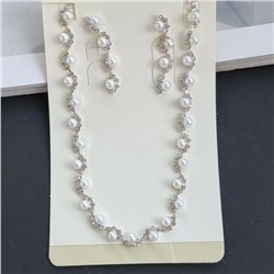 Комплект ожерелье и серьги с жемчугом, 54165,арт. 748.359