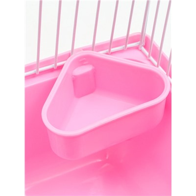 Клетка для грызунов «Пижон», 23×17×17 см, розовая