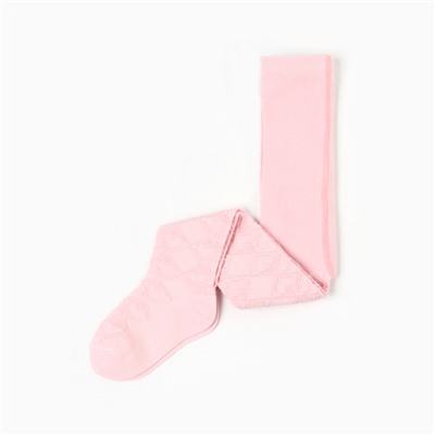 Колготки детские ажурные, светло-розовые, рост 68-74 см