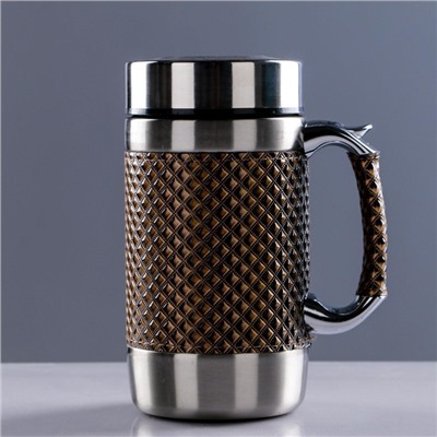 Термокружка TAKE IT EASY «Великан.Рептилия», 450 мл, 16×8 см, сохраняет тепло 2 ч, сито, нержавеющая сталь