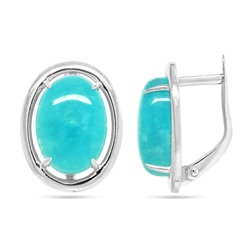 Серьги из серебра аквамарин, СПН2054