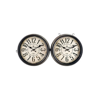 УЦЕНКА Часы настенные интерьерные «Вокзальные», двусторонние, на подвесе, 55×50 см