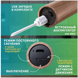 Светильник настенный сенсорный. С датчиком движения. usb