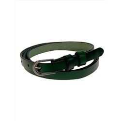 Ремень женский из натуральной кожи, цвет тёмно зеленый