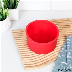 Форма для выпечки Кекс 10х6 см силиконовая круглая / KL-965 / уп 600/