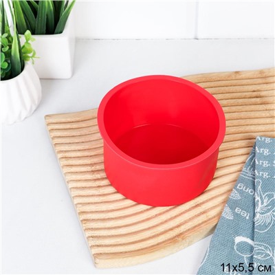 Форма для выпечки Кекс 10х6 см силиконовая круглая / KL-965 / уп 600/