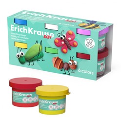 Тесто для лепки  6цв по 35 гр. Baby с Алоэ Вера 61402 ErichKrause