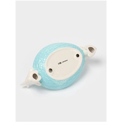 УЦЕНКА Блюдо сервировочное Доляна «Зайка», 30×16.5×10 см, доломит, голубой