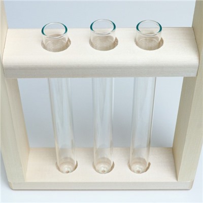 Подарочный ящик «Рамка», 46×15×4 см, деревянный, 3 колбы, ручка - верёвка