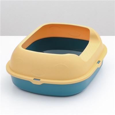 Туалет с бортом 46×38×18 см, голубой