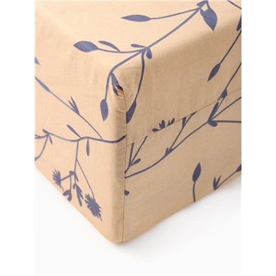 Простыня на резинке 2-спальная «Этель» Flowers (вид 1), 160×200+25 см, поплин