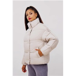 Стильная куртка Оверсайз арт.592 Евро-зима, демисезон (Светло-бежевый)