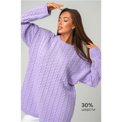 Женский джемпер оверсайз крупной вязки Happyfox
