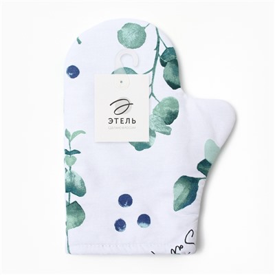 Варежка-прихватка «Этель» Eucalyptus 20×27 см,100% хлопок, саржа 190 г/м²