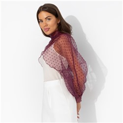 Болеро нарядное, Деловой взгляд (бордовое, с брошкой)