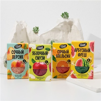 Соль для ванны, 200 г, аромат клубники, BEAUTY FOOD