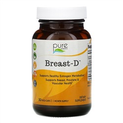 Pure Essence, Breast-D, 30 вегетарианских капсул