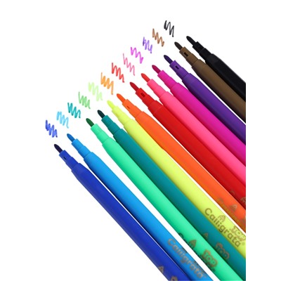 Фломастеры 12 цветов, вентилируемый колпачок, в картонной коробке