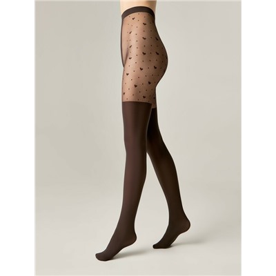 Колготки женские CONTE KARMEN Колготки с имитацией гольфинов и рисунком «сердечки»