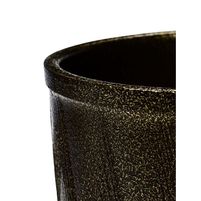 УЦЕНКА Горшок цветочный с поддоном 5 л, темное золото керамика, «Греция» (М)