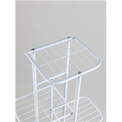 Подставка для цветов Greengo, 5 полок, 44×22×95 см, напольная, металл, белая
