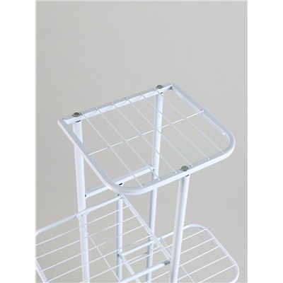 Подставка для цветов Greengo, 5 полок, 44×22×95 см, напольная, металл, белая