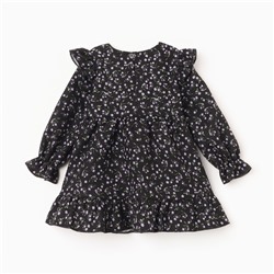 Платье для девочки «Крошка Я. Васильки», рост 74-80 см, чёрное