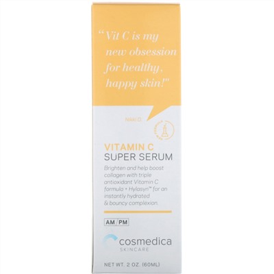 Cosmedica Skincare, суперсыворотка с витамином C, 60 мл (2 унции)