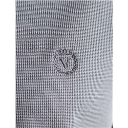 Футболка-поло из фактурного трикотажа