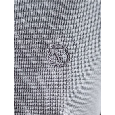 Футболка-поло из фактурного трикотажа