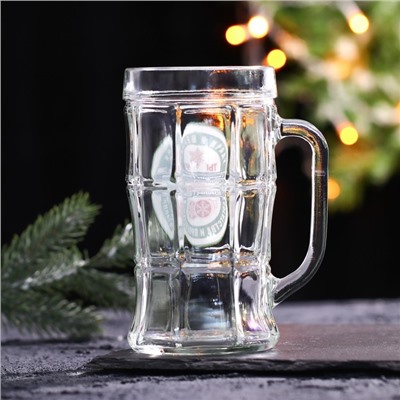 Кружка новогодняя пивная «Удачи и везения!», 500 мл