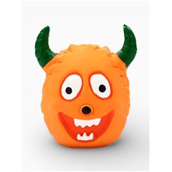 Пищащая игрушка для собак «Монстр», 7×5.5 см, латекс, оранжевая