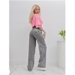 Джинсы палаццо широкие трубы