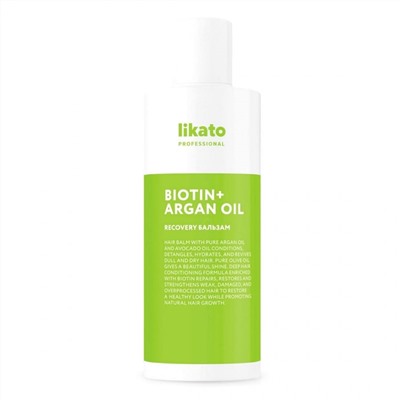 Likato Бальзам для волос восстанавливающий / Recovery Repairing Hair Balm Biotin + Argan Oil, 250 мл