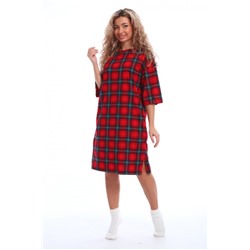 Платье-туника на клепках (Красный-синий)