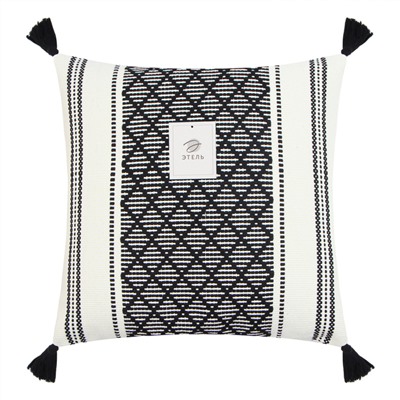 Наволочка декоративная «Этель», сканди, 45×45 см чёрный