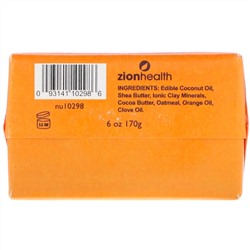 Zion Health, Древнее глиняное мыло, гвоздика и апельсин, 6 унц. (170 г)