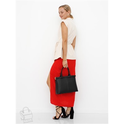 Сумка женская кожаная 3167PE black Polina&Eiterou