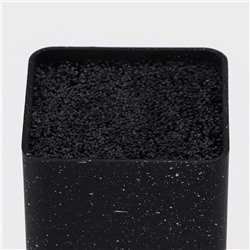 Подставка для ножей с наполнителем Доляна «Зефир», 22×10 см, цвет чёрный