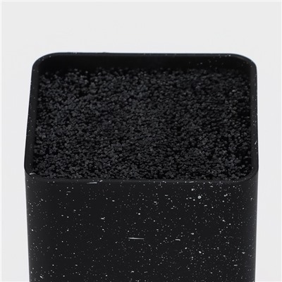 Подставка для ножей с наполнителем Доляна «Зефир», 22×10 см, цвет чёрный