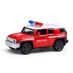 Красная инерционная машинка с мигалкой die-cast,1:32, открывающиеся двери