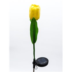 Штекер с подсветкой «Тюльпан», на солнечной батарее, желтый, 8×70 см
