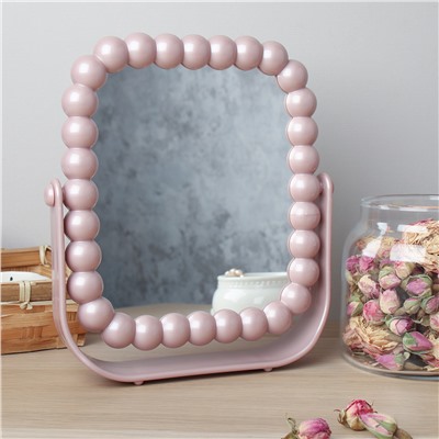 Зеркало настольное двустороннее 16х19 см / 2408 /уп 72/