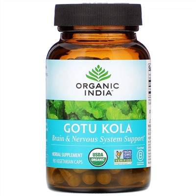 Organic India, Gotu Kola, 90 Vegetarian Caps